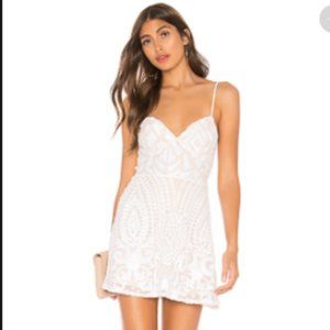 White Sequence Mini Dress